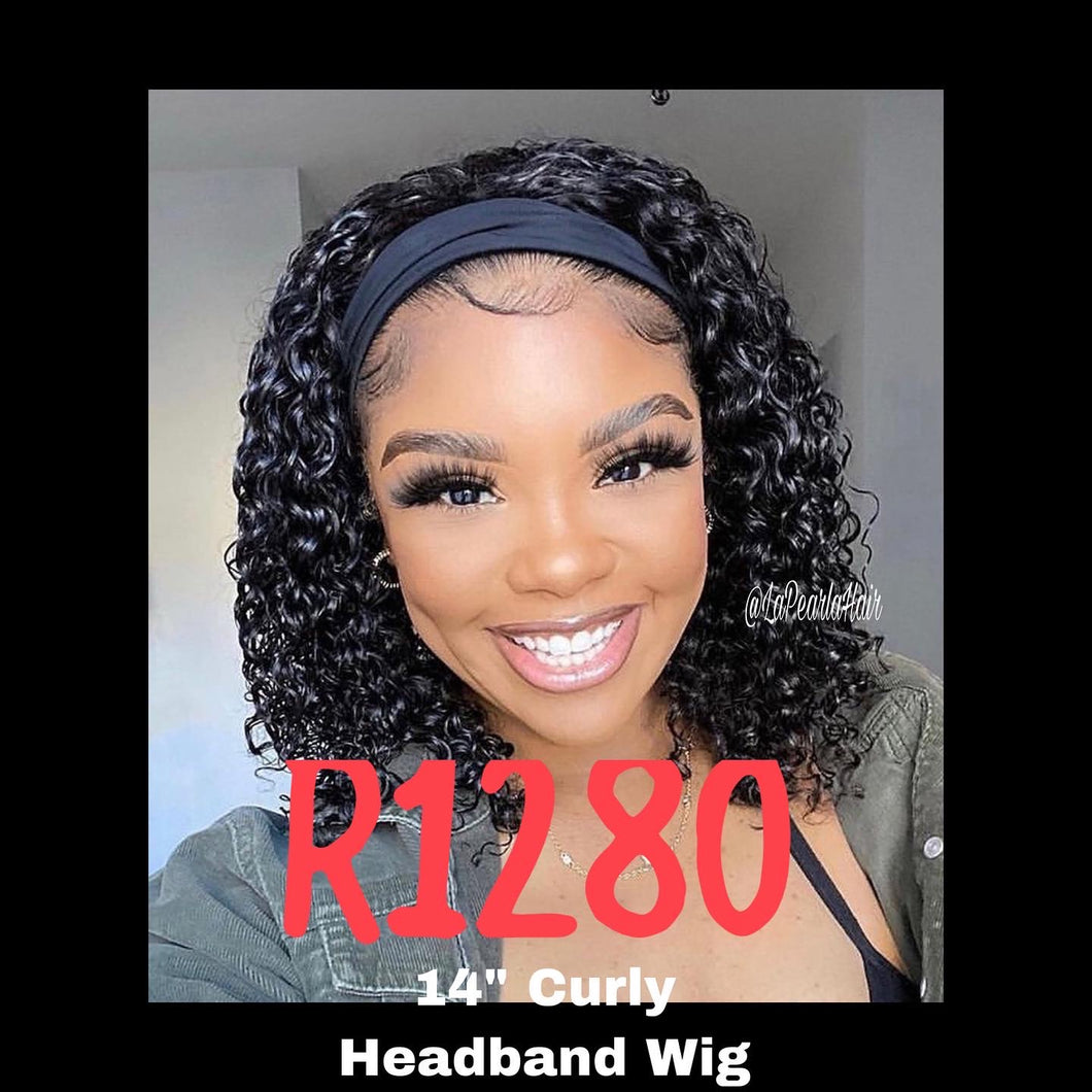 Curly Headband Wig